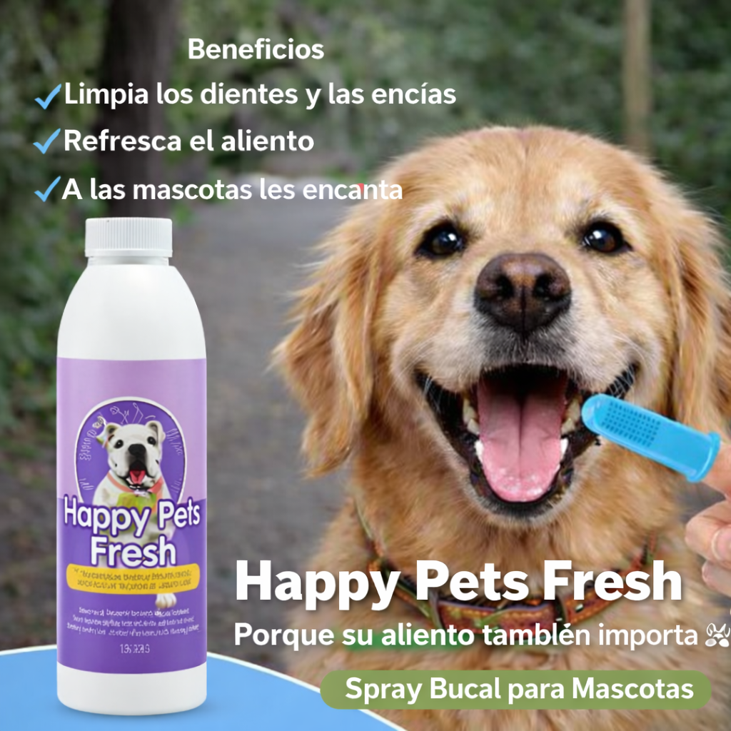 🐶 Happy Pets™ – Spray Bucal para Perros