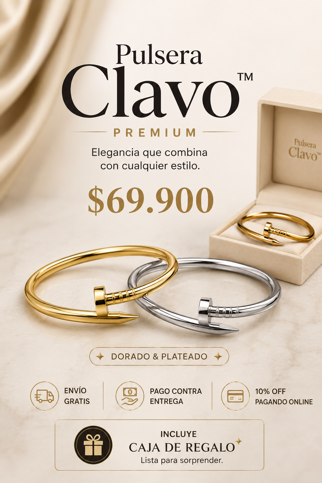✨ Pulsera Clavo™ Premium