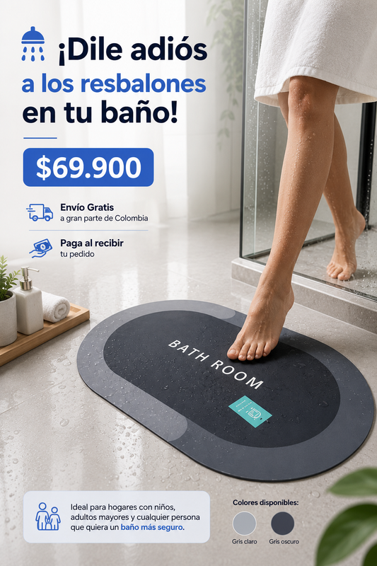 🚿 ¡Dile adiós a los resbalones en tu baño!