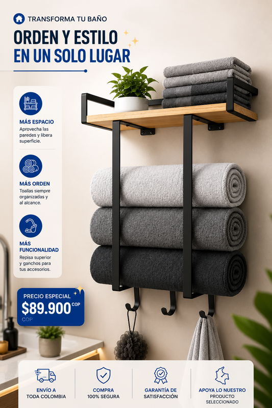 Organizador Premium Para Toallas 3 En 1